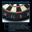 SHOT DARTS Bandit Duro Bristle Dart Board + Black Solid Wood Cabinet + Darts Carousel 15