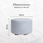 2 Set Light Blue Fabric Ottoman Round Wooden Leg Foot Stool Carousel 12