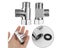 1/2" 3 Way Brass Chrome Diverter Water Separator T Shape Faucet Adapter Valve Carousel 6