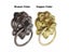 COTOM Antique Brass Lion Head Door Knocker For Wooden Doors Carousel 6