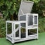 Brand New Rabbit Hutch Chicken Coop Guinea Pig Ferret Cage Outdoor With Wheels Carousel 12