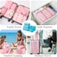 6 Pcs Travel Luggage Organizer Bags For Backpack Suitcasesblue Carousel 5