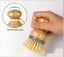 Bamboo Palm Brush Scrub Brush For Dishes Pots Pans Kitchen Sink Cleaning Pack Carousel 3