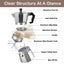 600ml/12 Cup Coffee Maker Moka Percolator Stove Top Espresso Latte Stainless Pot Carousel 3