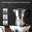 600ml/12 Cup Coffee Maker Moka Percolator Stove Top Espresso Latte Stainless Pot Carousel 5