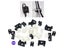 100 Pieces Black Cable Tie Bases 4mm (M4) Screw Cable Tie Mounts Cable Tie Carousel 4