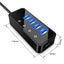 4-port Usb 3.0 Hub With 4 Usb 3.0 Data Portsblack Carousel 3