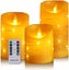 Led Flameless Candle With Embedded Light Chain 3-part Real Wax Candle With Dan Carousel 1