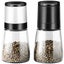 Deluxe Salt And Pepper Grinder Set Of 2 Refillable With Adjustable Coarseness Carousel 1