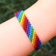 Rainbow Bracelet Set 2pcs Braided Friendship Bracelets For Men Women And Lgbtq Carousel 3