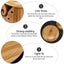 Wooden Yarn Storage Bowl Handmade Weaving Thread Bowl With Removable Lid Threa Carousel 3