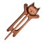 Cute Wooden Animal Print Brooch Sweater Clip Scarf Pin Shawl Hat Pin Ornament Carousel 3