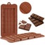 3pcs Silicone Chocolate Candy Molds Waffle 24 Grids Bpa Free Reusable 100% Sil Carousel 4