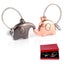 1 Pair Of Lovers Key Chain Removable Kissing Elephant Cute Key Ring Valentine Carousel 4