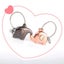 1 Pair Of Lovers Key Chain Removable Kissing Elephant Cute Key Ring Valentine Carousel 3