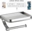 Toilet Paper Holder With Shelf Anti-rust Aluminum Toilet Roll Holder With Phon Carousel 4