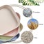 4 Assiettes Squares De 15 Cm En Paille De Bl Incassables Et Lgres Pour Amuse-b Carousel 3