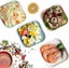 4 Assiettes Squares De 15 Cm En Paille De Bl Incassables Et Lgres Pour Amuse-b Carousel 5