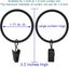 Decorative Drapery Curtain Rings With Clips Set Of 20 Vintage Black Carousel 2