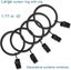 Decorative Drapery Curtain Rings With Clips Set Of 20 Vintage Black Carousel 3