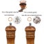 Salt And Pepper Grinder Mill Spice Shaker Solid Wood With Adjustable Ceramic Gr Carousel 3
