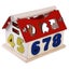 Wooden Building Block Houses Toy Geometry Box Pairing House Digit Number Carousel 3