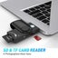 Smart Card Reader Usb 4 Ports Usb Hub Compatible With Cac Cards Sdhc Sdxc And Carousel 4