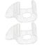 2pcs Cordless Blind Handles Replacement Bottom Blind Rail Handle Hooks Carousel 3