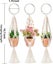 Macrame Plant Hangers 3 Pcs Plant Hangers With Artificial Succulent Plants Rea Carousel 3