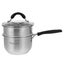 1pc Stainless Steel Stockpot Practical Single Handle Noodle Soup Pot silver Carousel 1