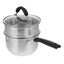 1pc Stainless Steel Stockpot Practical Single Handle Noodle Soup Pot silver Carousel 3
