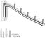 Folding Wall Mounted Clothes Hanger Rack - Stainless Steel Coat Hook With Swing Carousel 1