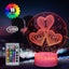 3d Illusion Lamps Led Night Light With 7 Colors Touch Switch For Bedroom Home Carousel 1