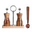 Wood Salt And Pepper Grinder Set Manual Pepper Mill Refillable Adjustable Coars Carousel 1