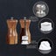 Wood Salt And Pepper Grinder Set Manual Pepper Mill Refillable Adjustable Coars Carousel 3