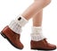 2 Pairs Short Women Crochet Boot Cuffs Winter Cable Knit Leg Warmers Gift Carousel 2