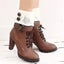 2 Pairs Short Women Crochet Boot Cuffs Winter Cable Knit Leg Warmers Gift Carousel 3