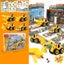 2 In 1 Children Educational Electric Drill City Engineering Double-sided Scene Carousel 2