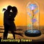 Birthday Gifts Artificial Rose Light Glass Flower With Led Lights Carousel 4