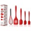5pcs/set Pink Or Red Silicone Cooking Tool Sets Egg Beater Spoon Spatula Oil B Carousel 5