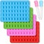 Food Grade Non-stick Silicone Candy Molds Set Of 4 With 2 Droppers Blue Red Gr Carousel 1