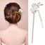 2 Pcs Rhinestone Pearl Flower Hair Stick Chinese Hair Chopsticks Vintage Tasse Carousel 2