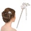 2 Pcs Rhinestone Pearl Flower Hair Stick Chinese Hair Chopsticks Vintage Tasse Carousel 4