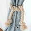 4-piece Natural Cotton Curtain Tiebacks Decorative Rope Holdbacks Carousel 4