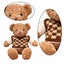 Teddy Bear Doll Cuddle Bear Plush Toy Wear Sweater Bear Toy Carousel 3