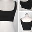 Women's Sleeveless Strappy Tank Square Neck Double Layer Workout Basic Crop Carousel 4