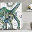 Shower Curtain Vintage Colorful Fashion Octopus Painting Polyester Fabric Showe Carousel 1