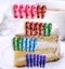 24pcs Rainbow French Nails Luxury Fake Nails Extra Long Press On Nails Coffin Carousel 5