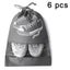 6 Pcs Non-woven Fabric Dustproof Shoe Bags With Drawstring For Travel Waterpro Carousel 3
