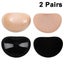 2 Pairs Silicone Bra Inserts Self-adhesive Bra Pads Inserts Removable Sticky B Carousel 1